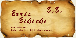 Boris Bikicki vizit kartica